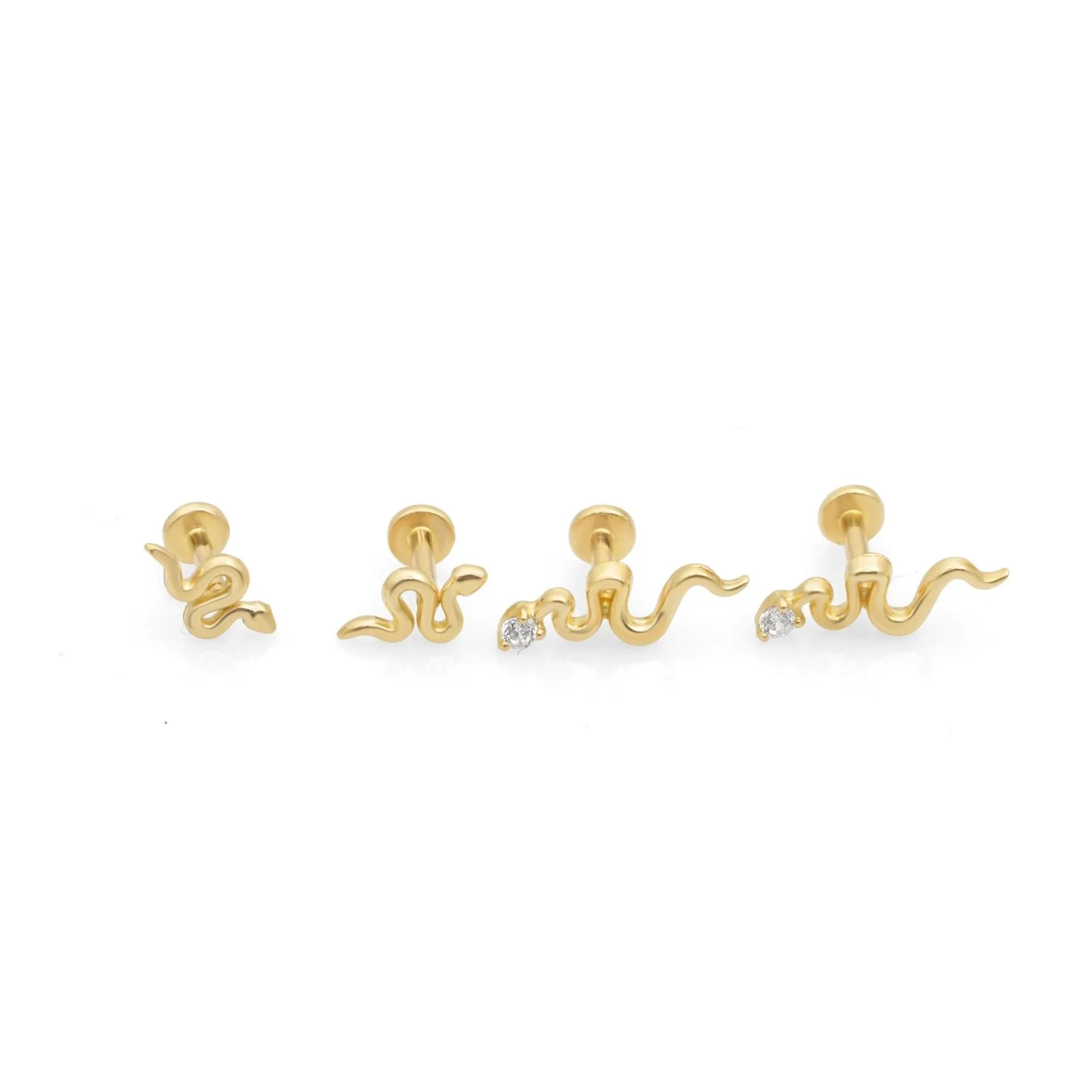 Flat Back Snake Earring