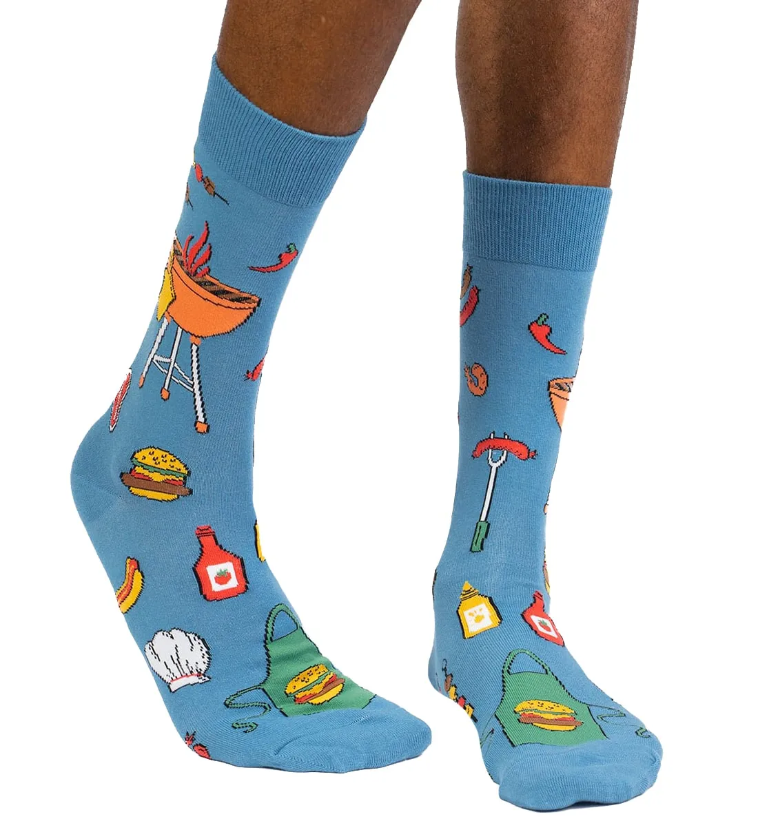 Grillin It Men's Crew Socks - Fun Prints