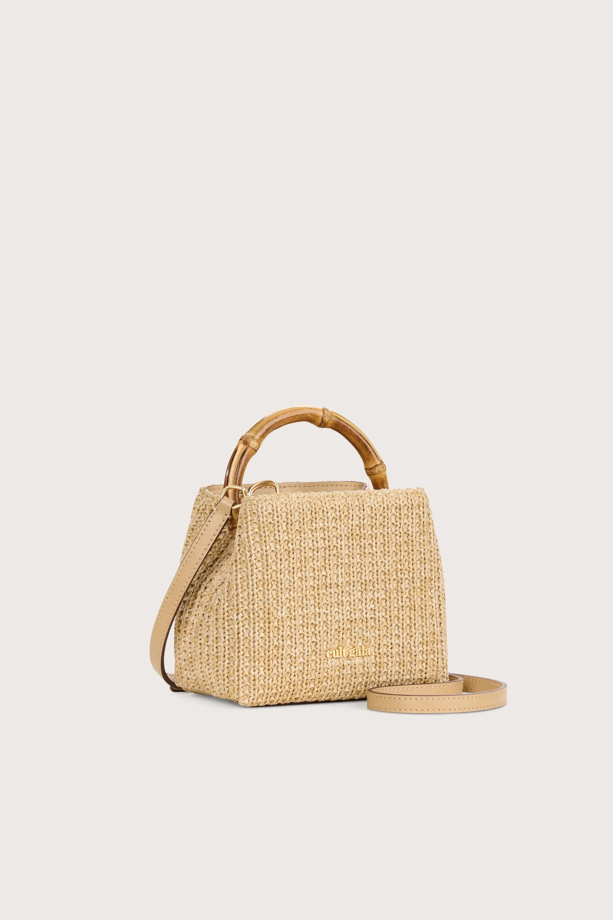 SOLENE MINI CROSSBODY BAG - NATURAL