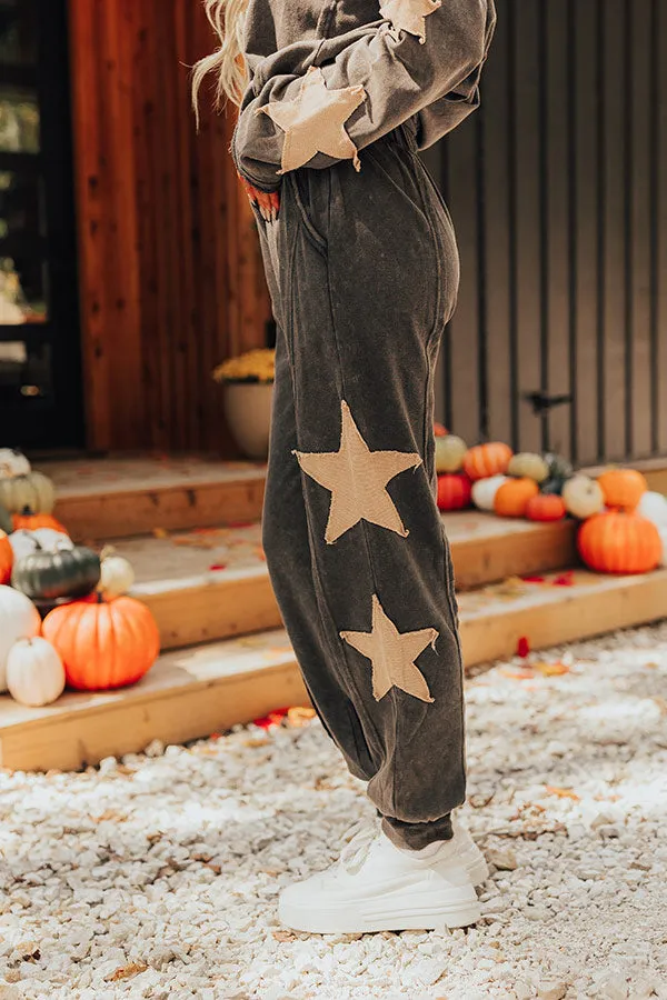 Star Of The Cozy High Waist Vintage Wash Joggers