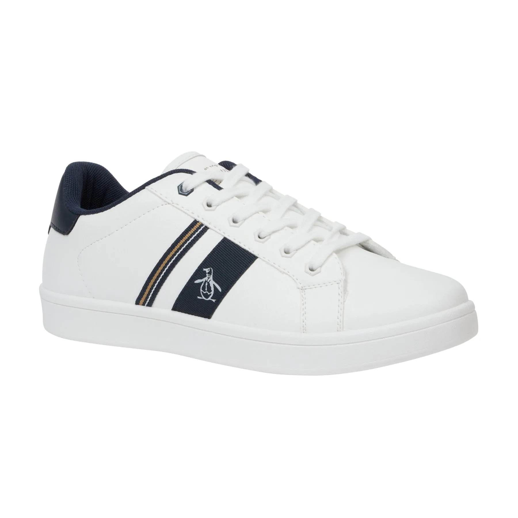 Steadman Striped Trainer In White