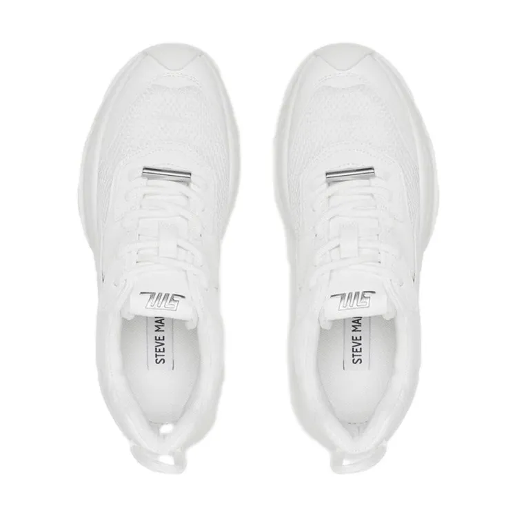 Steve Madden Belissimo Women's Lace-Up White Sneakers