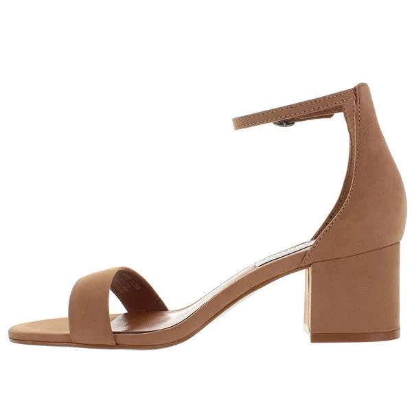 Tan Nubuck Mid-Heel Sandal by Steve Madden