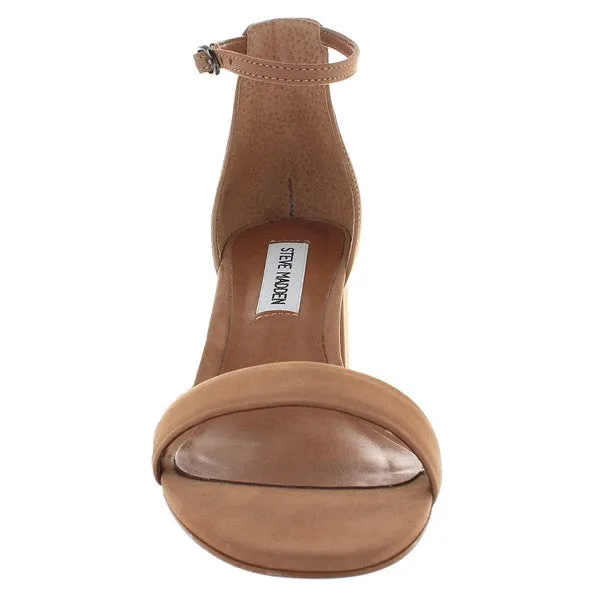 Tan Nubuck Mid-Heel Sandal by Steve Madden