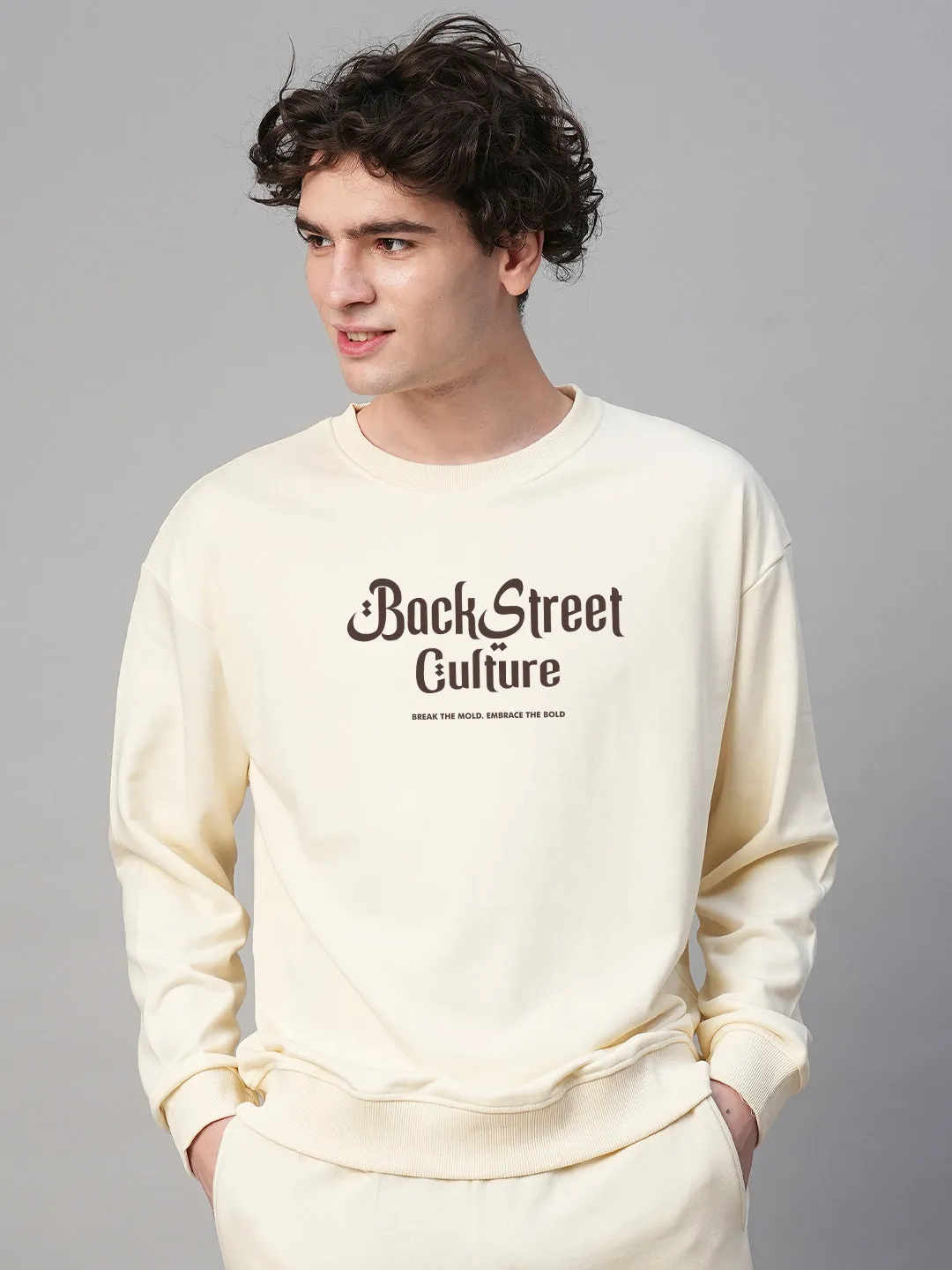 Street Culture Men Drop Shoulder Premium Terry Sweatshirt