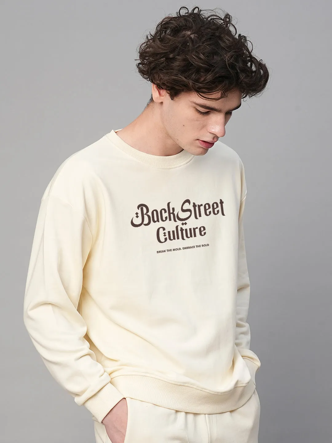 Street Culture Men Drop Shoulder Premium Terry Sweatshirt