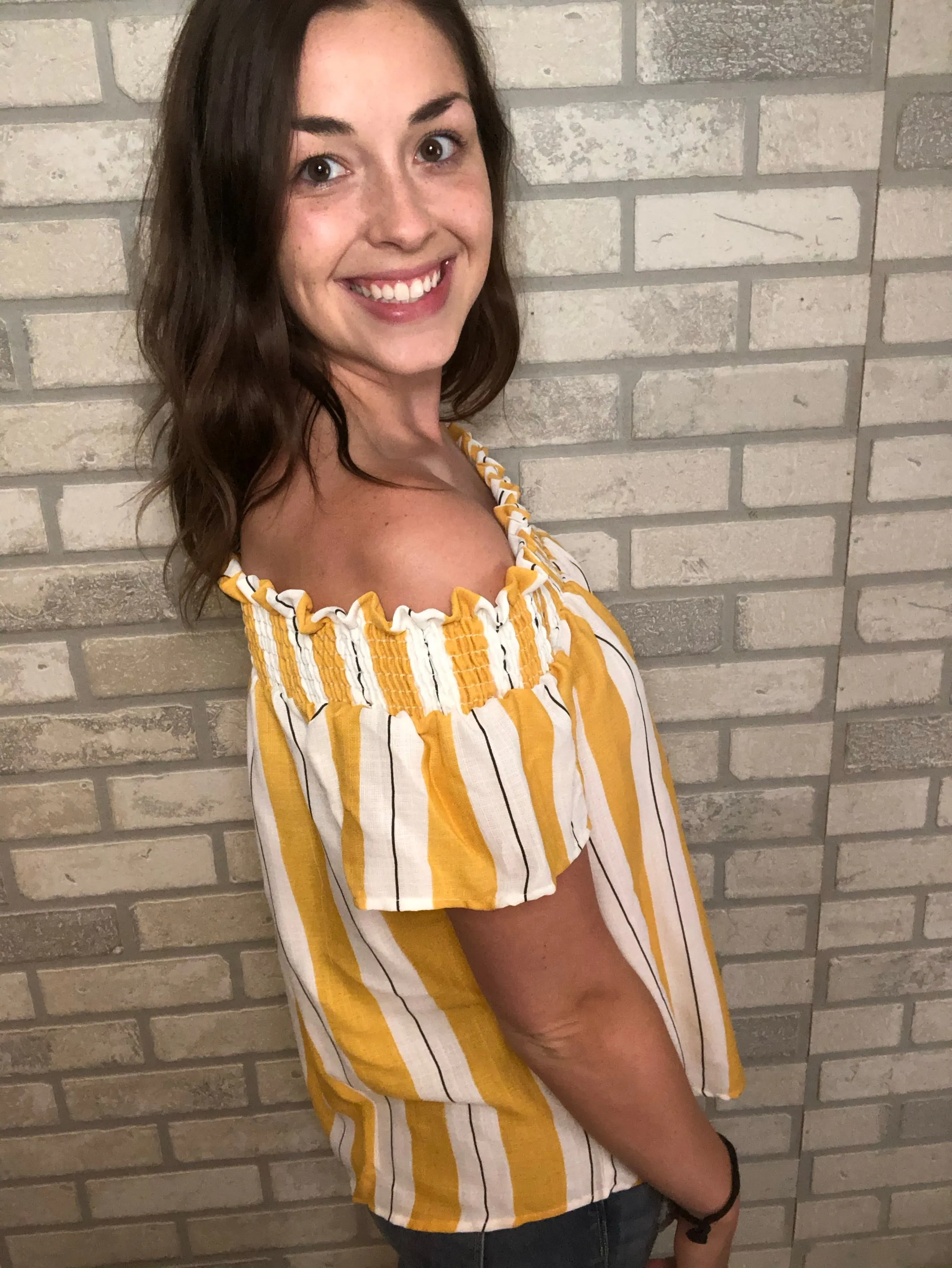 Striped Off the Shoulder