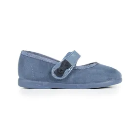 Blue Suede Bow Mary Janes