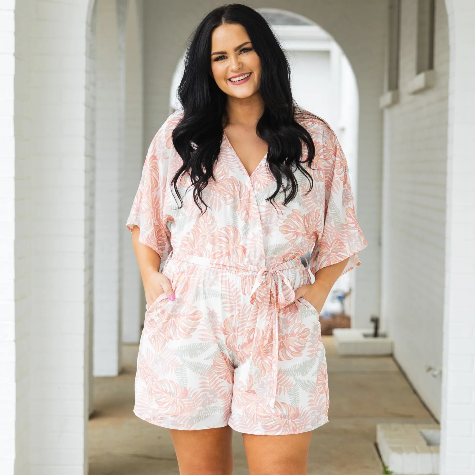 Sunny Romper - Peach