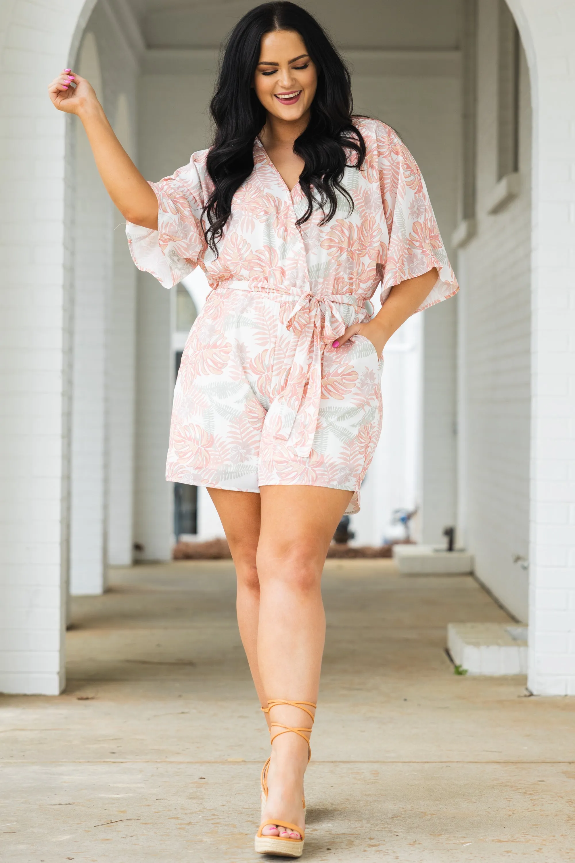 Sunny Romper - Peach