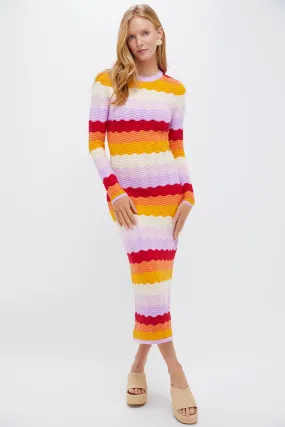 Sunset Stripe Montego Knit Maxi Dress