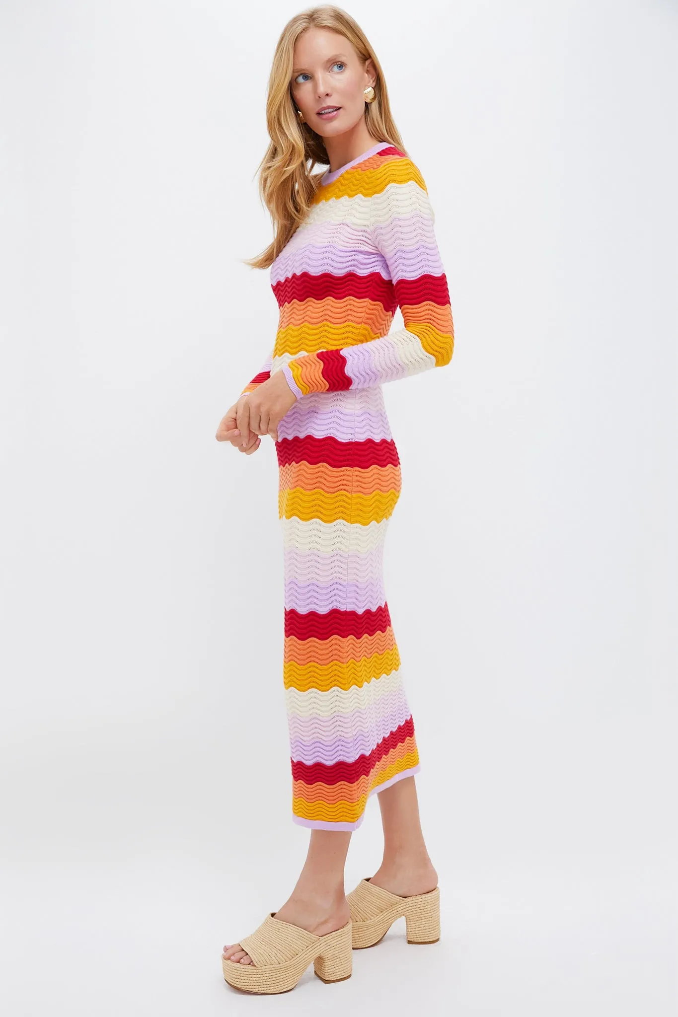 Sunset Stripe Montego Knit Maxi Dress