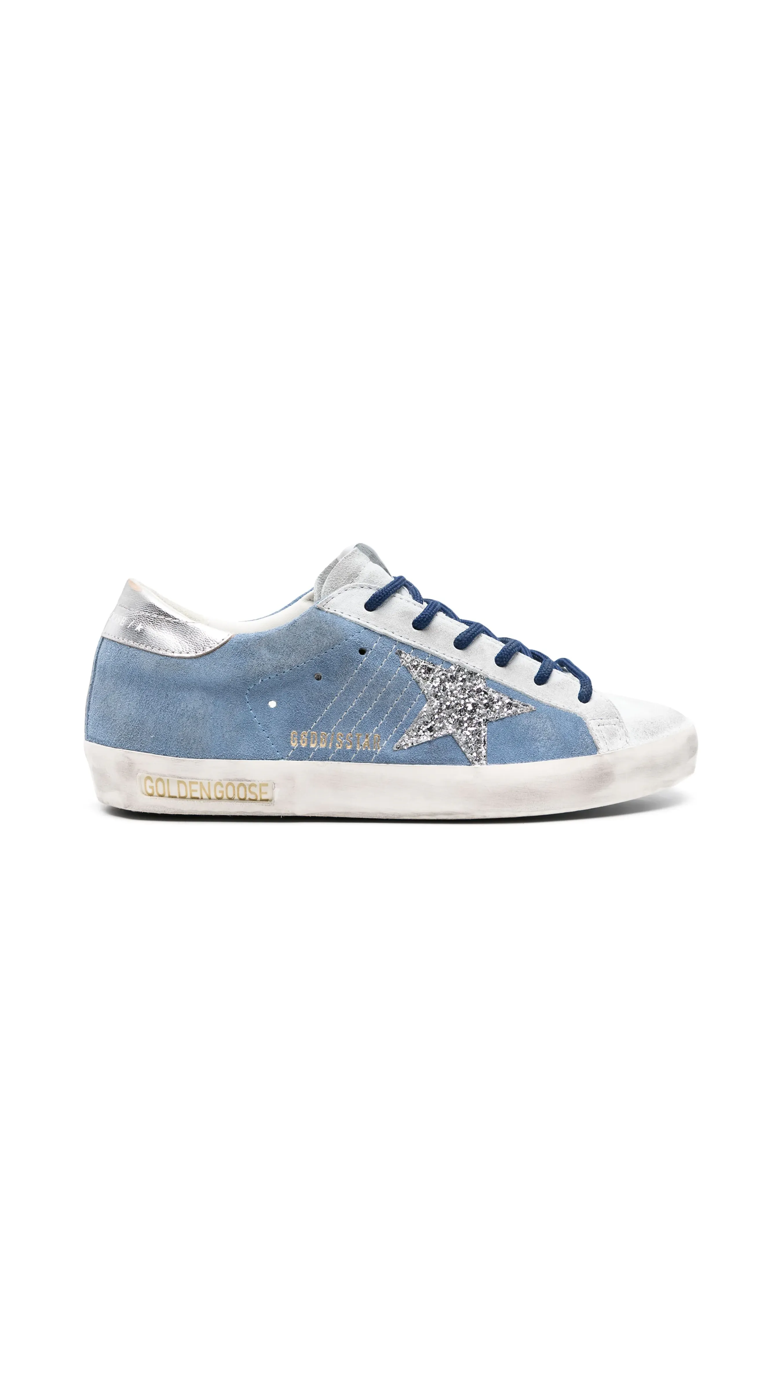 Super Star Sneakers - White/Light Blue - Stylish Athletic Shoes