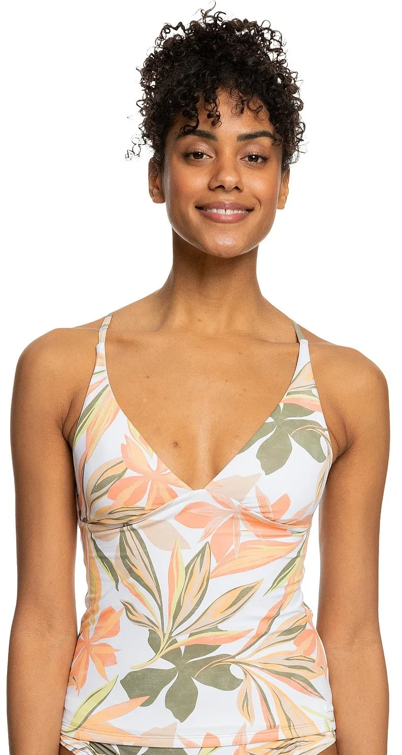 swimsuit Roxy PT Beach Classics Tankini - WBB9/Bright White Subtly Salty Flat - women´s