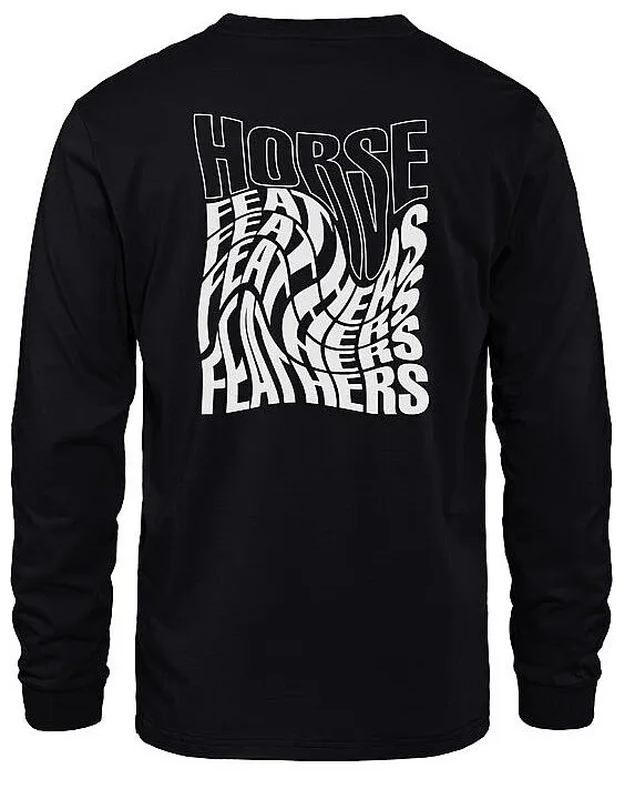 T-Shirt Horsefeathers Distort LS - Black - men´s