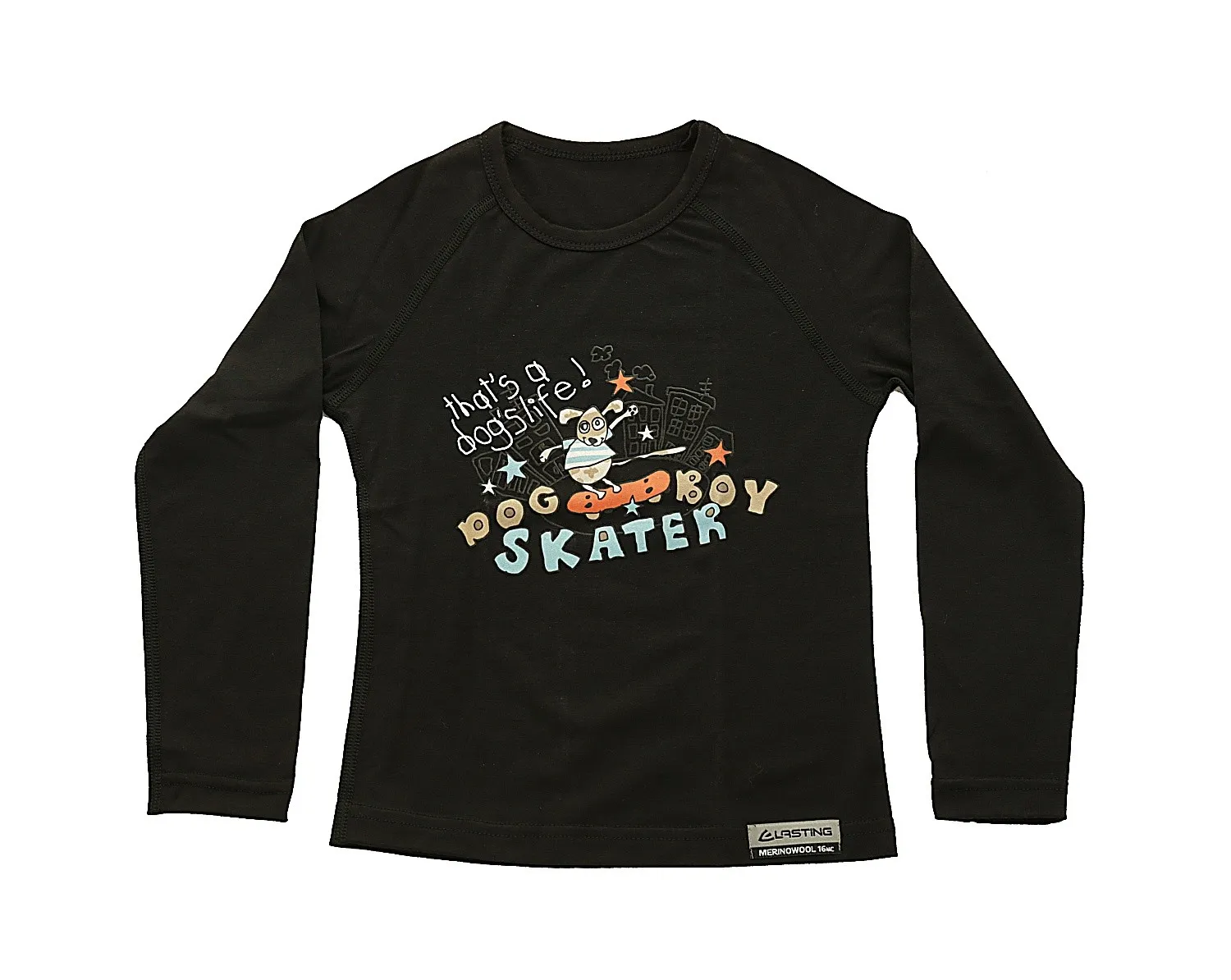 T-Shirt Lasting Skater LS - 9090/Black - boy´s