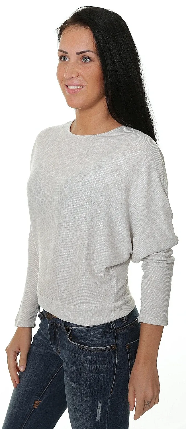 T-shirt Mavi Top LS - Light Gray Melange