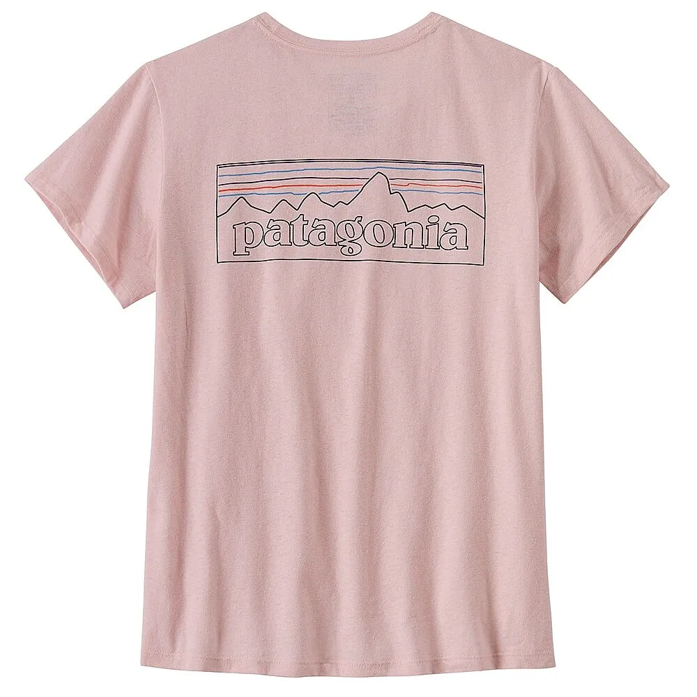 T-Shirt Patagonia P-6 Logo Responsibili - P-6 Outline/Whisker Pink - women´s