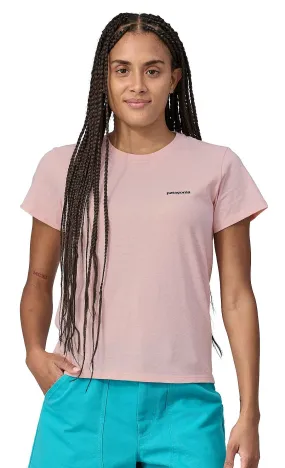 T-Shirt Patagonia P-6 Logo Responsibili - P-6 Outline/Whisker Pink - women´s