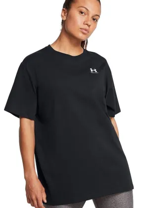 T-Shirt Under Armour BF Oversized Logo - Black/White - women´s