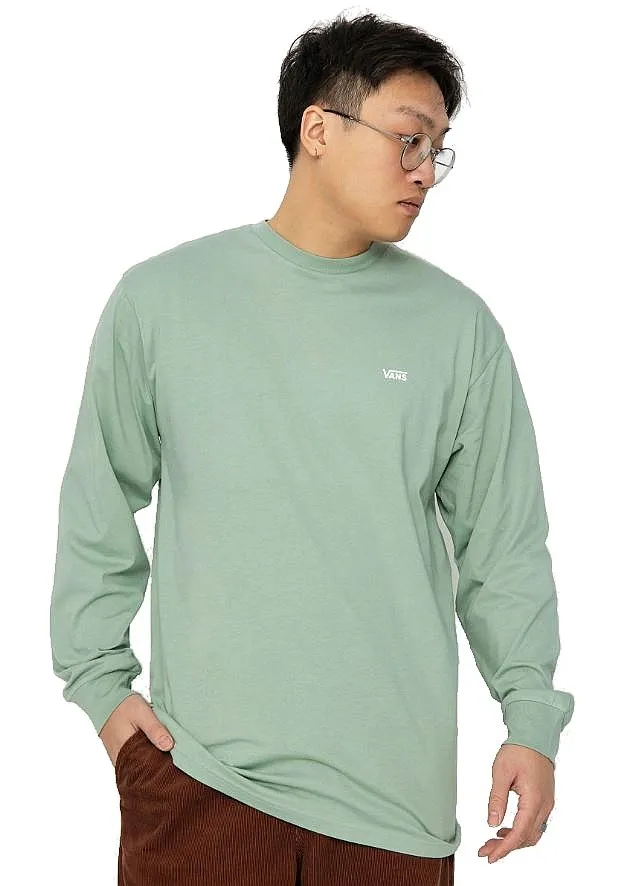 T-Shirt Vans Left Chest Hit LS - Iceberg Green/White - men´s