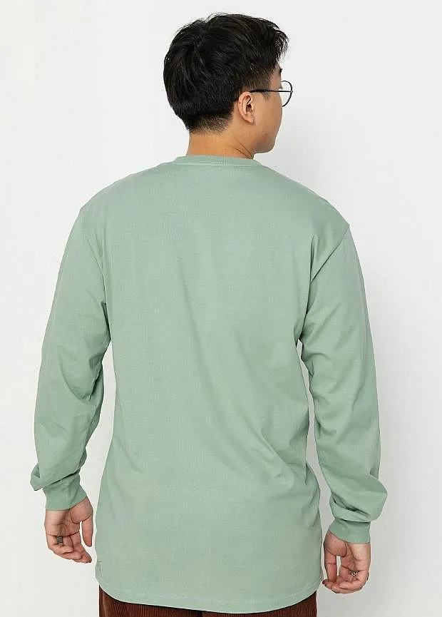 T-Shirt Vans Left Chest Hit LS - Iceberg Green/White - men´s