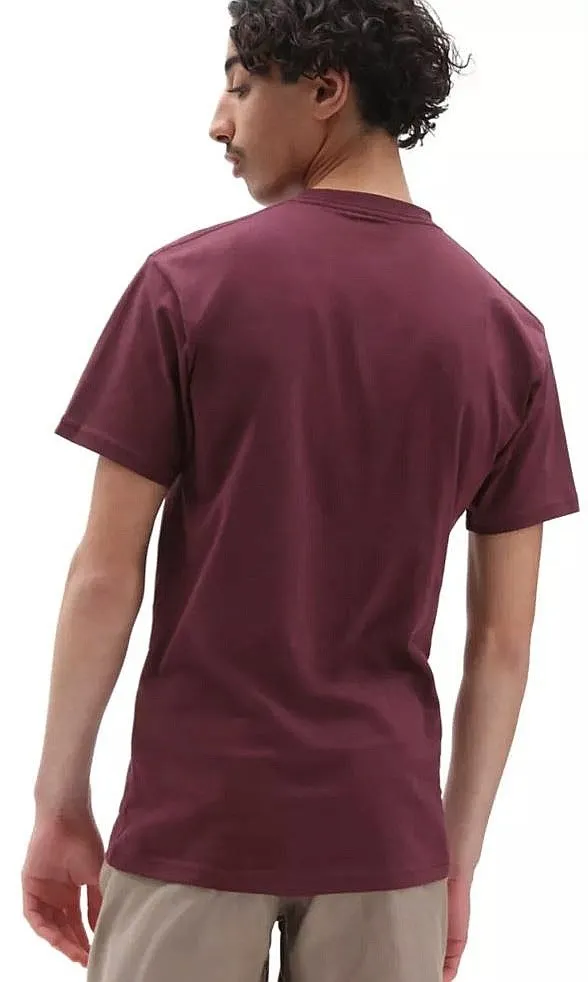 T-Shirt Vans Left Chest Logo - Burgundy - men´s