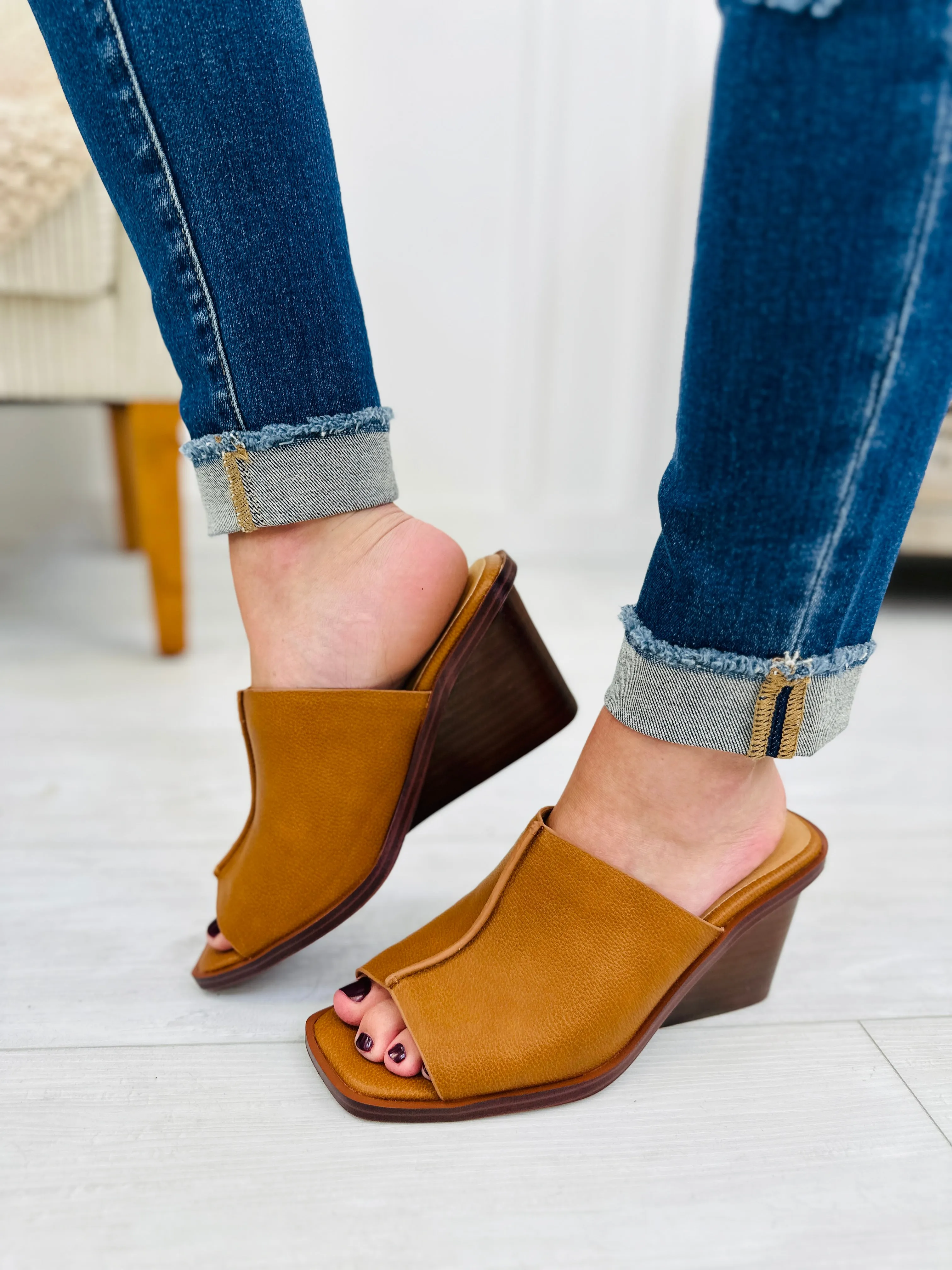 Tan Flirty Wedges