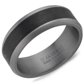 Tantalum Men's Wedding Band - Crown Ring Torque TA-019-75M