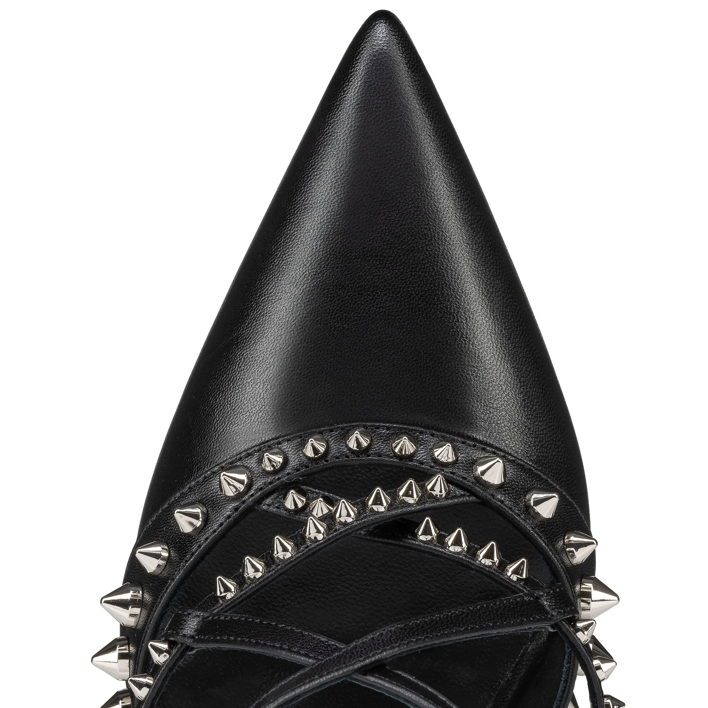 Tatooshka Spikes Pump 100 mm Pumps - Kid leather and spikes - Black - Women