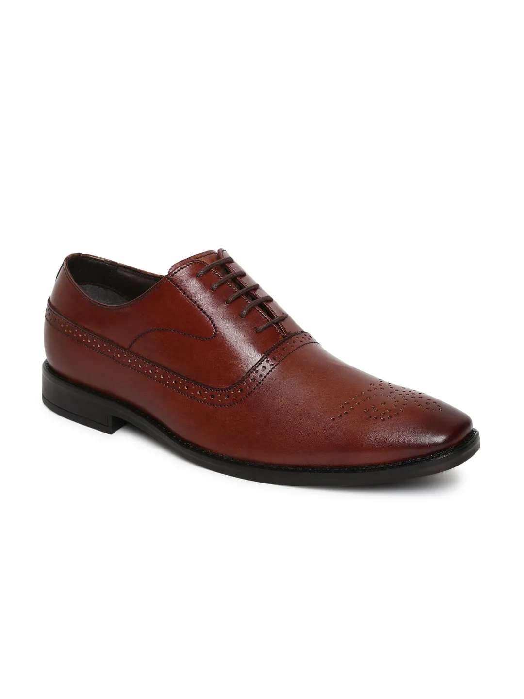 Teakwood Genuine Leather Brown Shoes