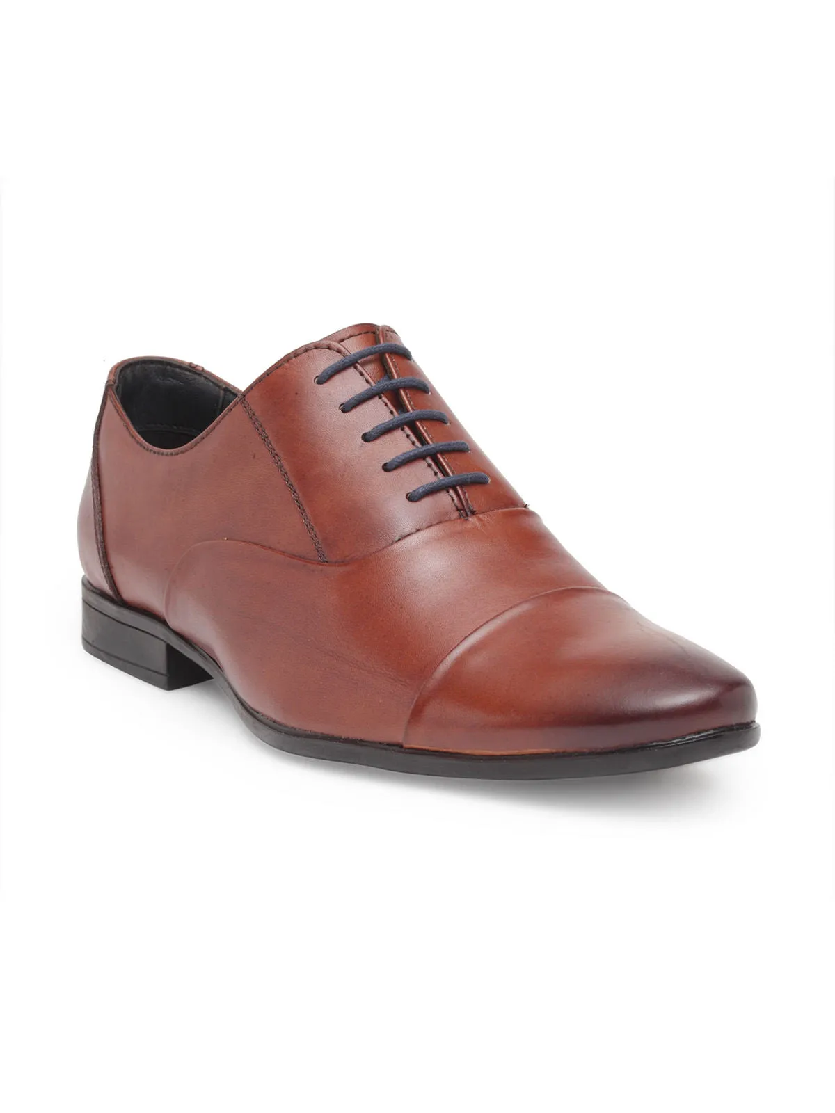 Teakwood Genuine Leather Tan Oxford Shoes