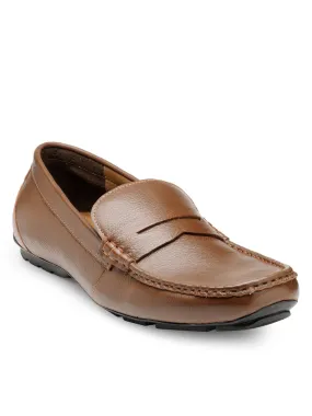 Teakwood Leather Men's Brown Slip-ons Shoes