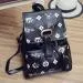 Teenage School Backpack: Faux Leather Laptop Bag with Korean Print Design, Travel Rucksack for Girls.