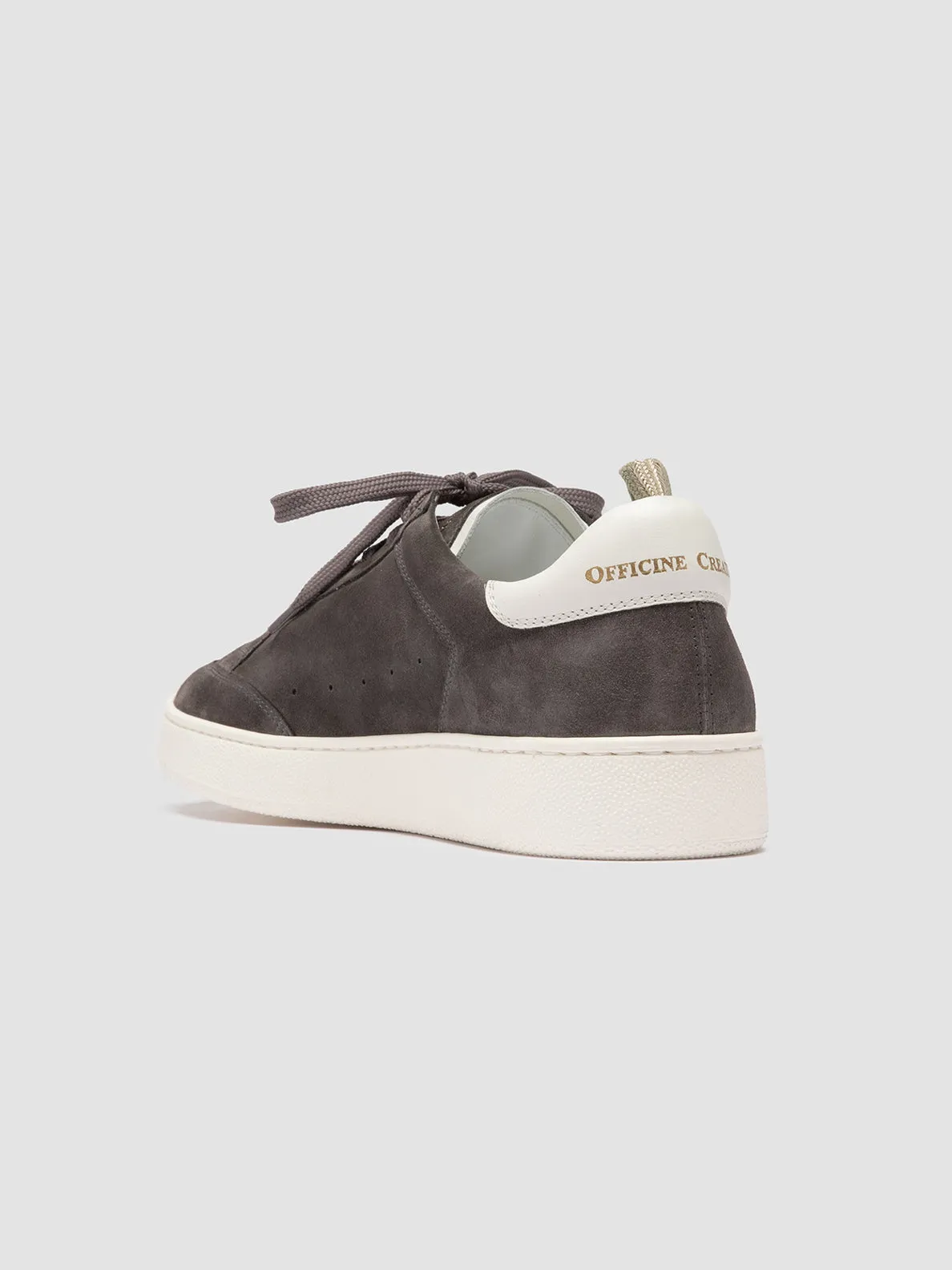 THE DIME 001 - Grey Suede Low Top Sneakers