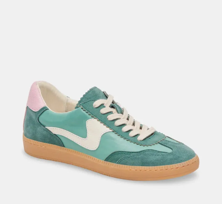 The Gum Sole Court Lace Sneaker in Green