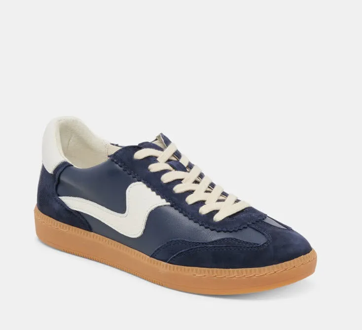 The Gum Sole Court Lace Sneaker in Navy