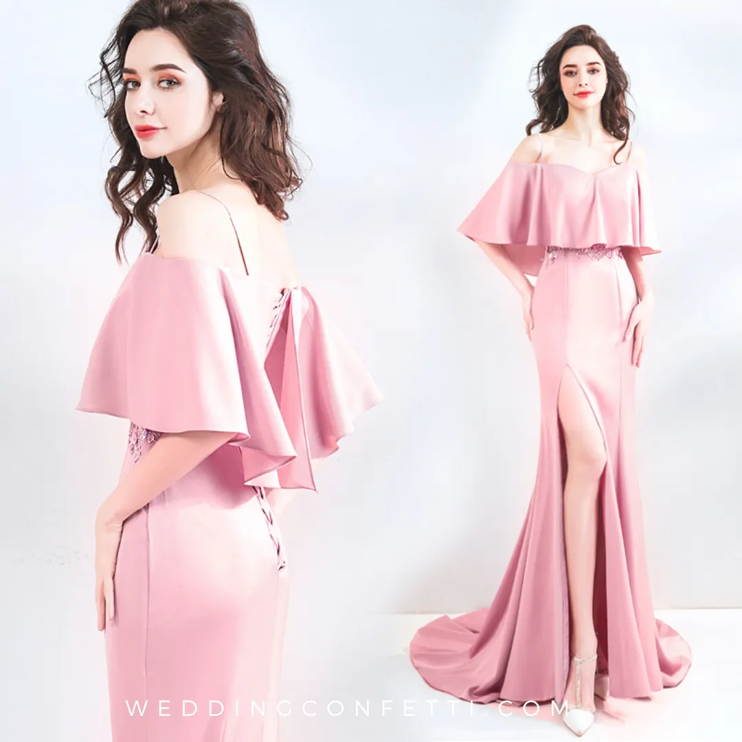 Henriette Pink Off Shoulder Gown - Shop Now!