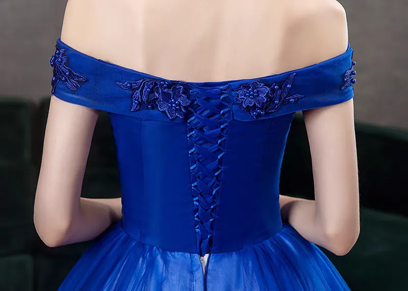 Royal Blue Off Shoulder Gown Madilyn