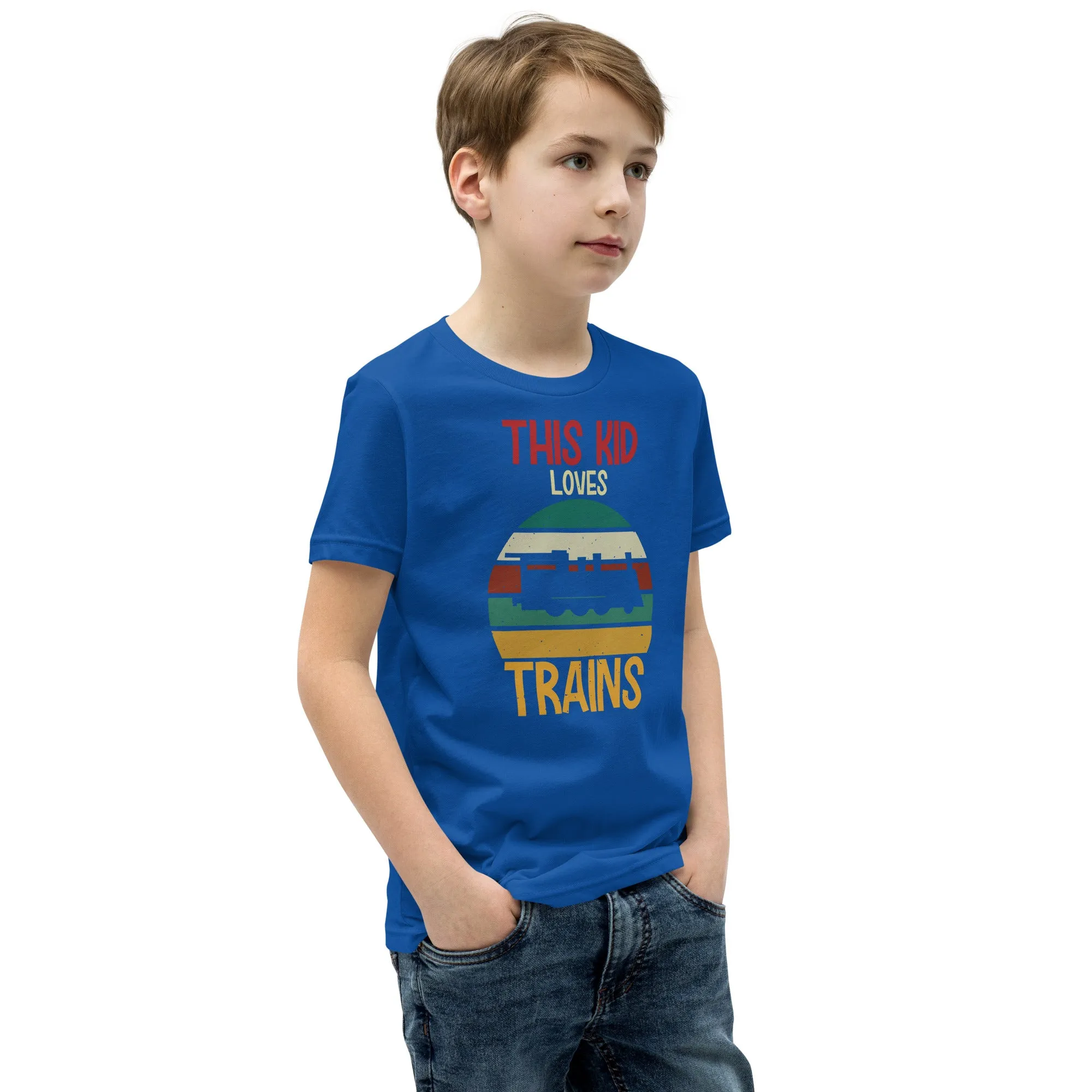 This Kid Loves Trains Youth Short Sleeve T-Shirt