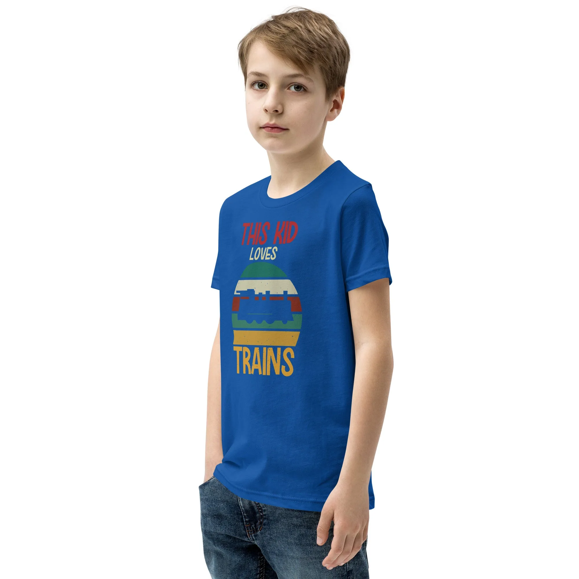 This Kid Loves Trains Youth Short Sleeve T-Shirt