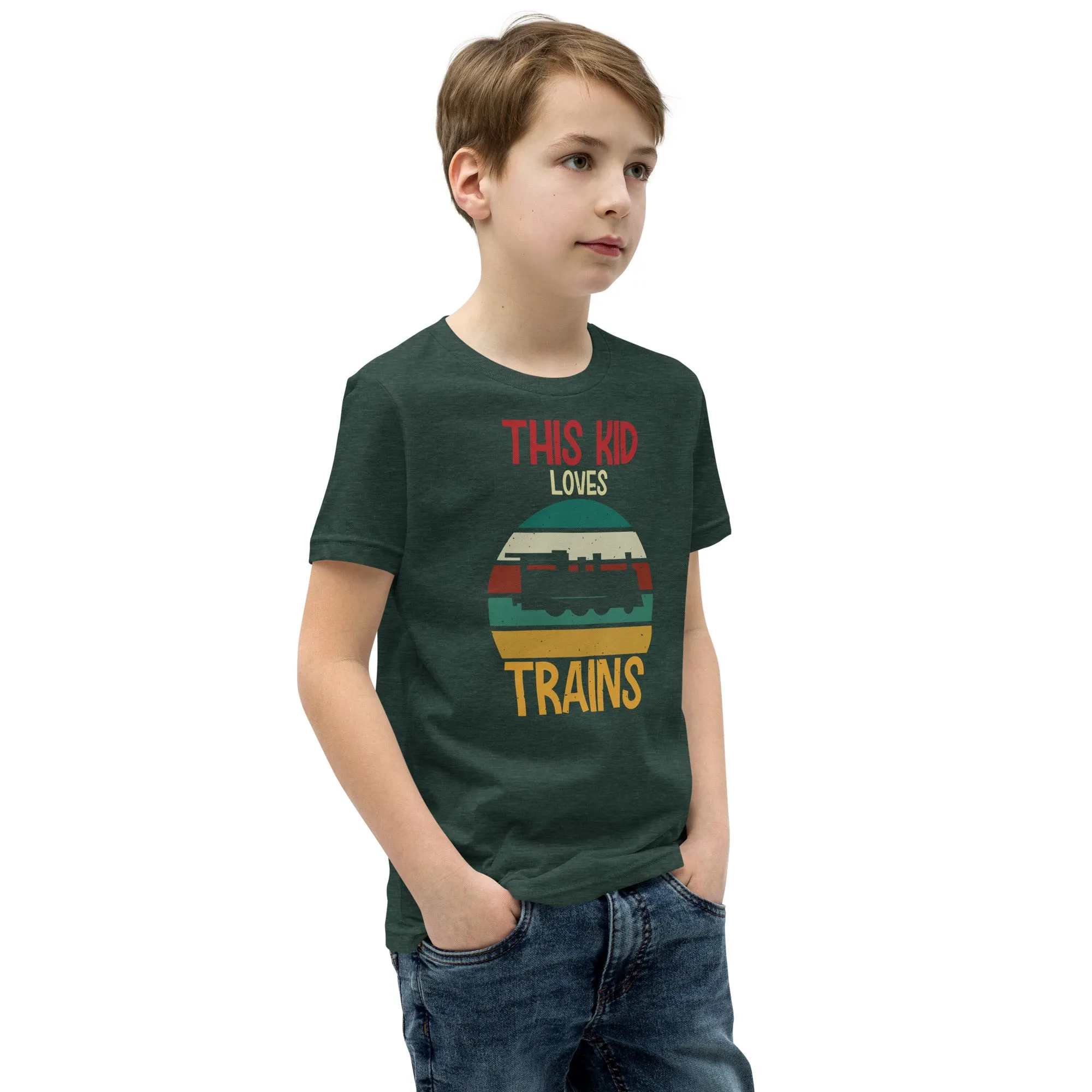 This Kid Loves Trains Youth Short Sleeve T-Shirt