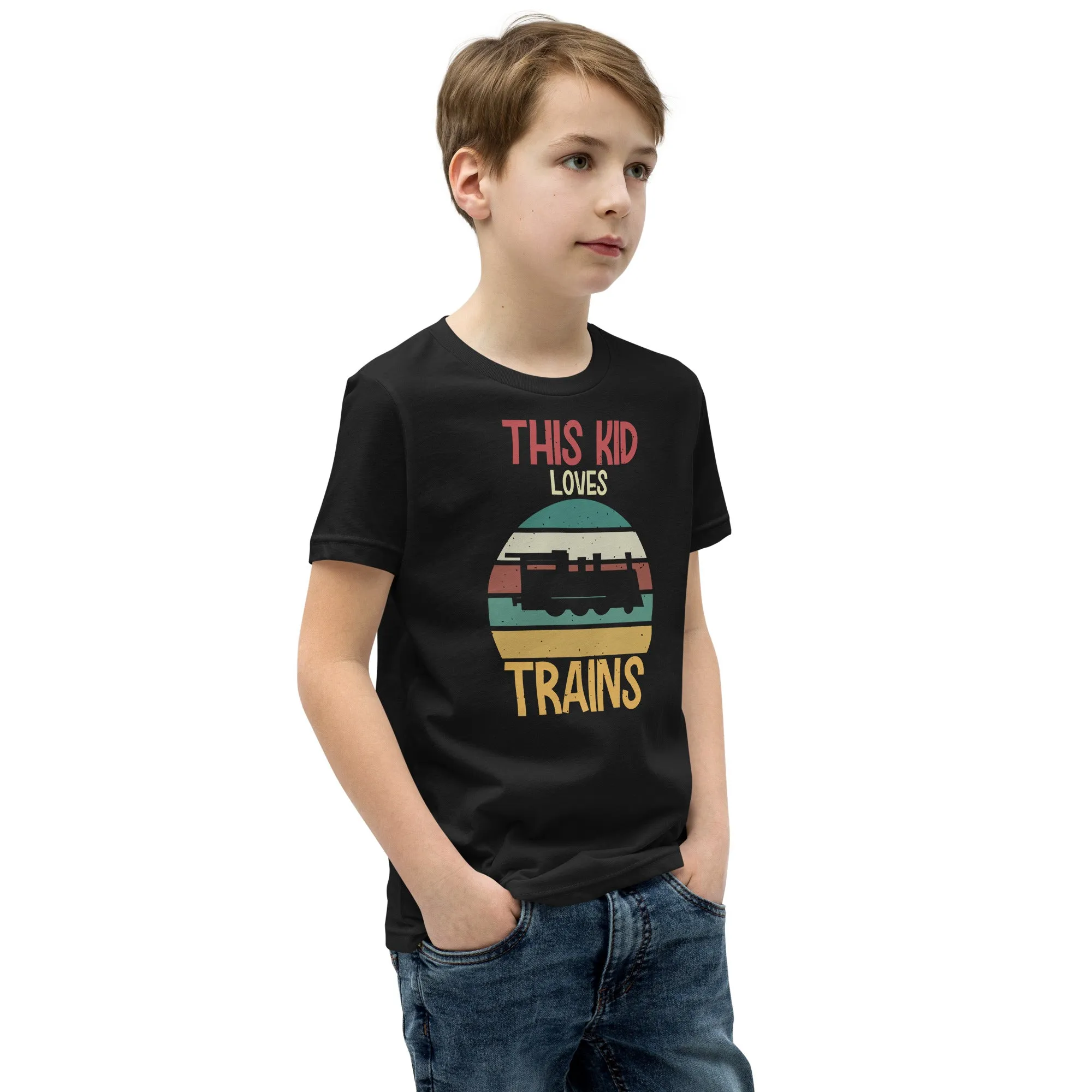 This Kid Loves Trains Youth Short Sleeve T-Shirt