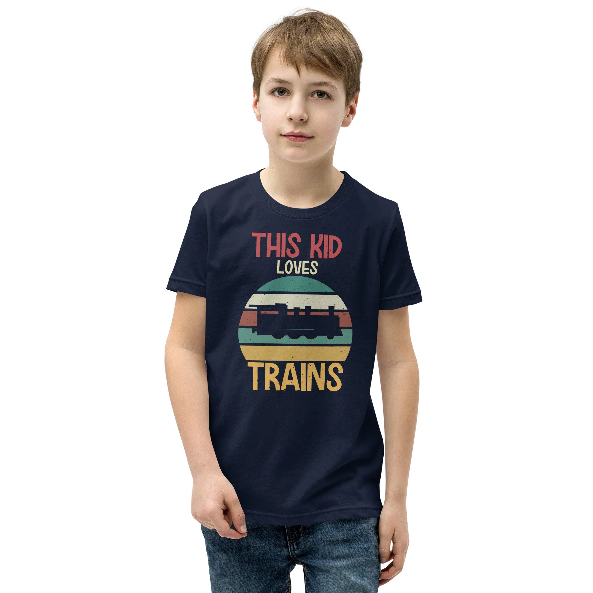 This Kid Loves Trains Youth Short Sleeve T-Shirt