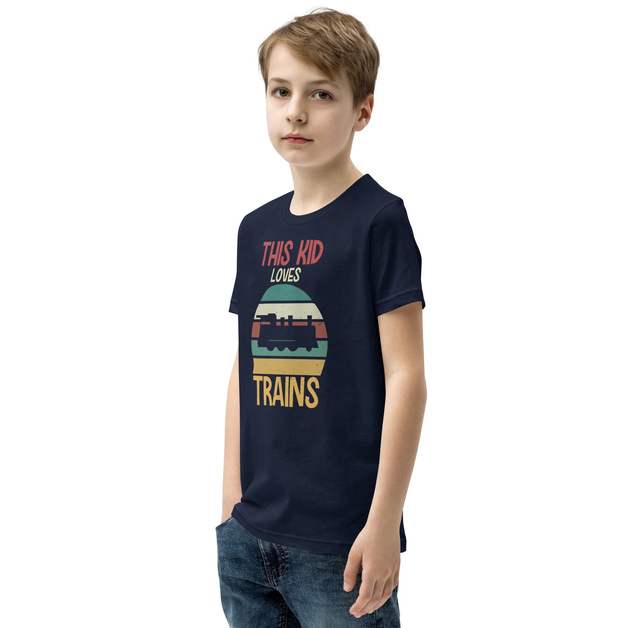 This Kid Loves Trains Youth Short Sleeve T-Shirt