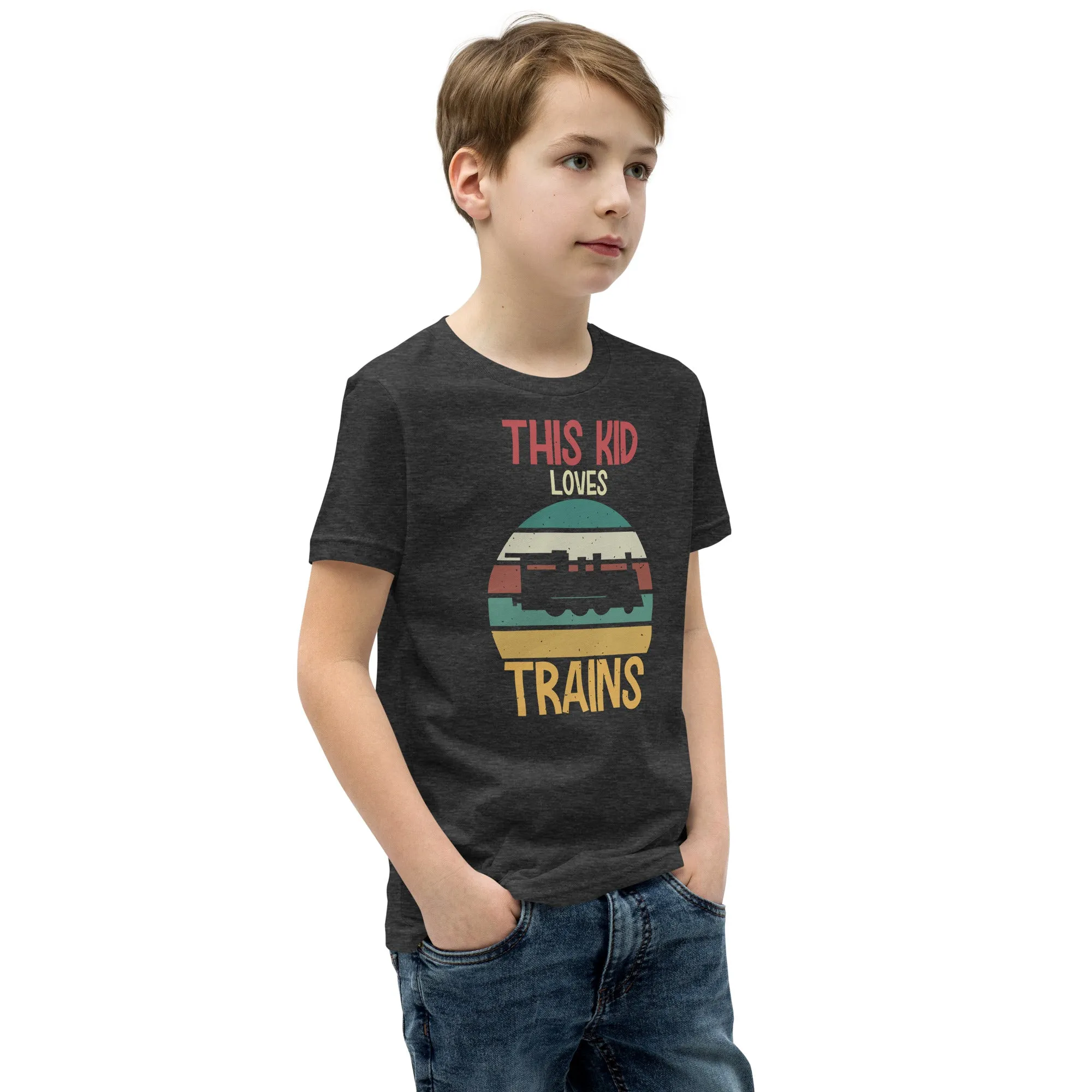 This Kid Loves Trains Youth Short Sleeve T-Shirt