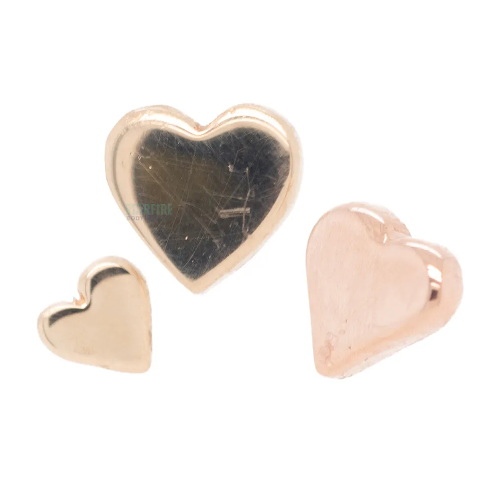 Threadless Flat Gold Heart Pin