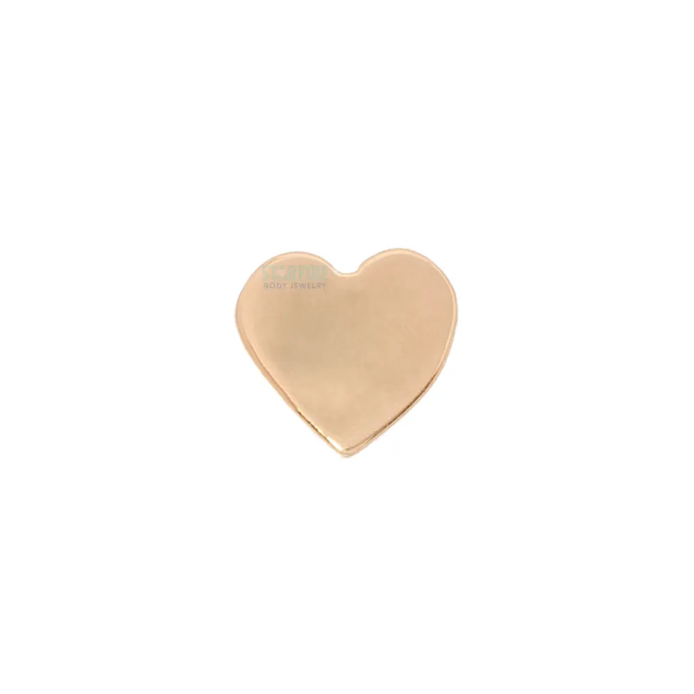 Threadless Flat Gold Heart Pin