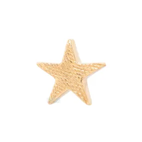 threadless: Flat Star FLORENTINE FINISH Pin in Gold