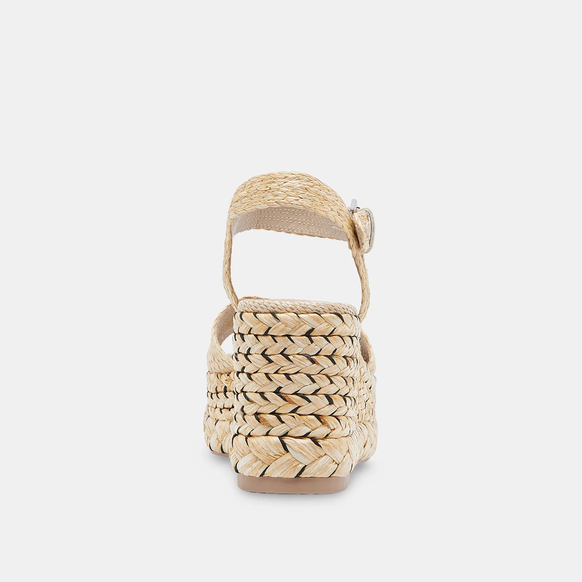 Light Natural Raffia Tiago Wedge Sandals